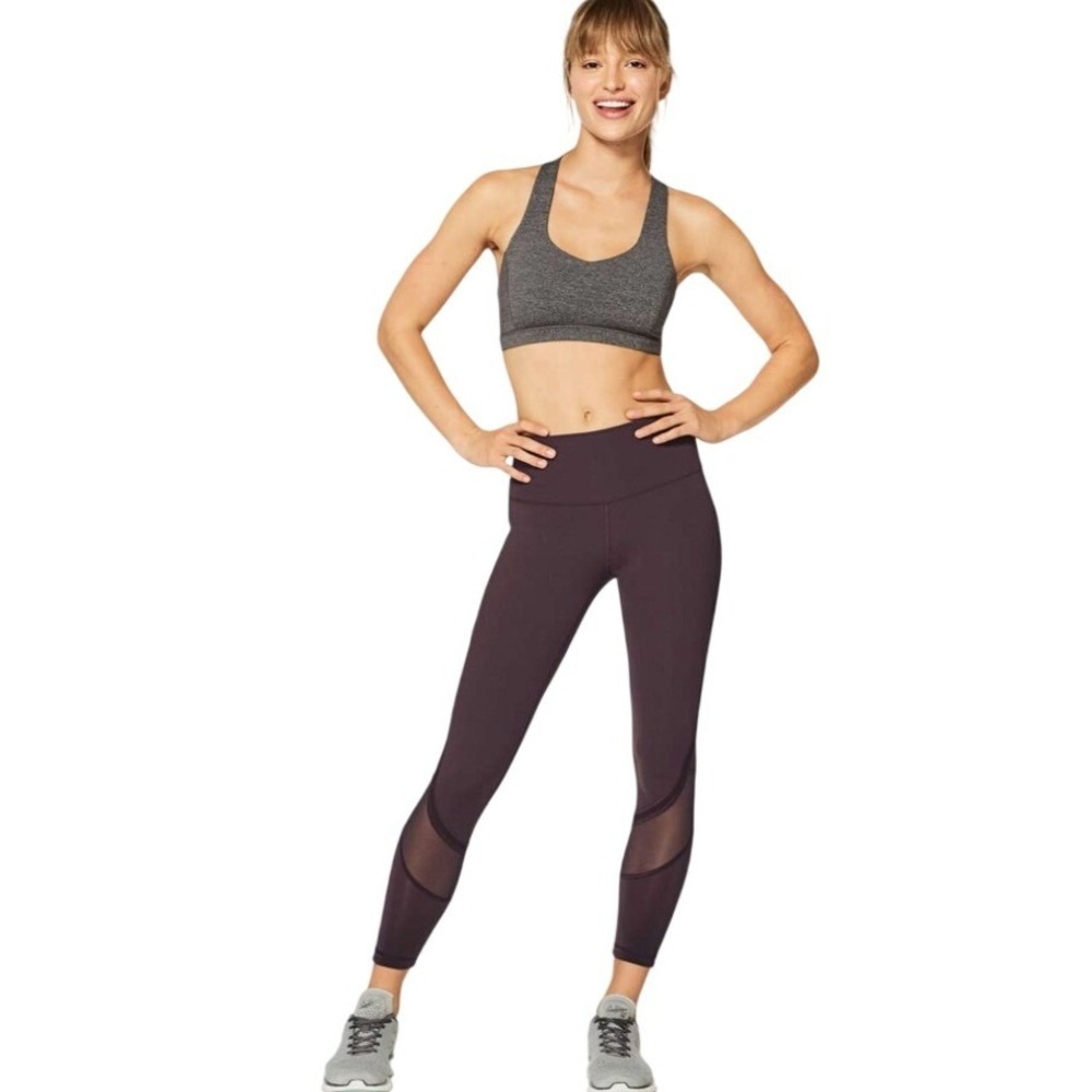 Lululemon Fresh In Mesh 25" Tight Leggings Pelt‎ Womens Size 4